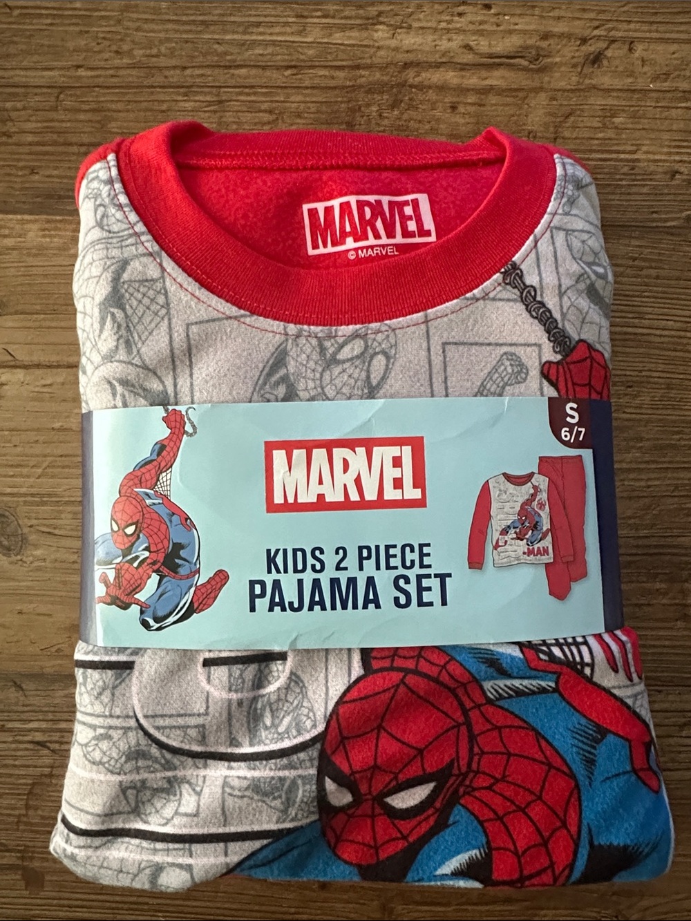 Marvel Boys Red and Blue Spider-Man 2-Piece Pajama Set